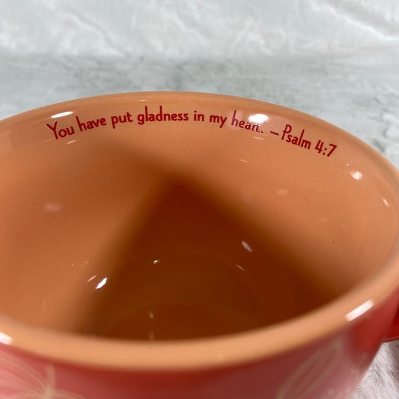 Abbey Press Mug With Lid/Coaster Psalm 4:7 Coffee Cup Prayer For My Friend Coral - Picture 4 of 8